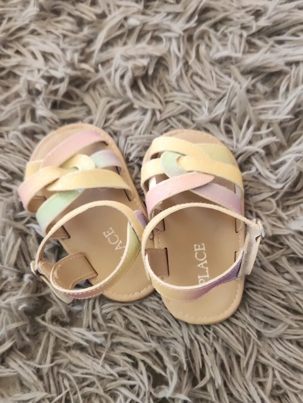 Children's Place Kids Pastel Multi-Color Sandals 6-12 Months
